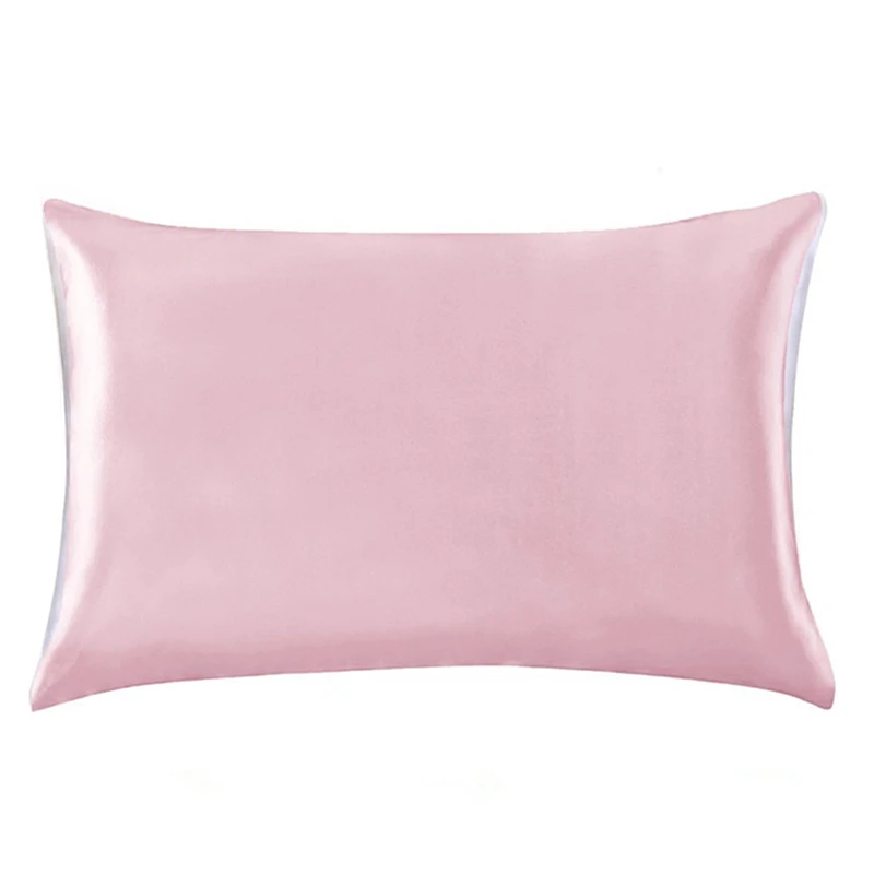 

19mm Silk Zipper Pillowcase 1pc One Side Silk 100% Mulberry Pillow Case with Hidden Zipper for Hair and Skin Hypoallergenic