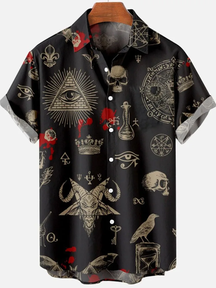   قميص رجالي مطبوع كاجوال irt صيفي رقمي زهري ort Sve فضفاض مناسب للتنفس وخفيف الوزن للرجال