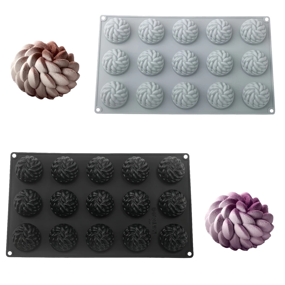 قالب سيليكون لكعكة سانت آن موس قالب حلوى الشوكولاتة على شكل زهرة قالب خبز المعجنات الفرنسية
