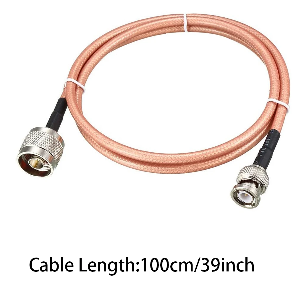 Low Loss RF Coaxial Cable Connection Coax Wire RG-142 N Male to BNC Male 100cm