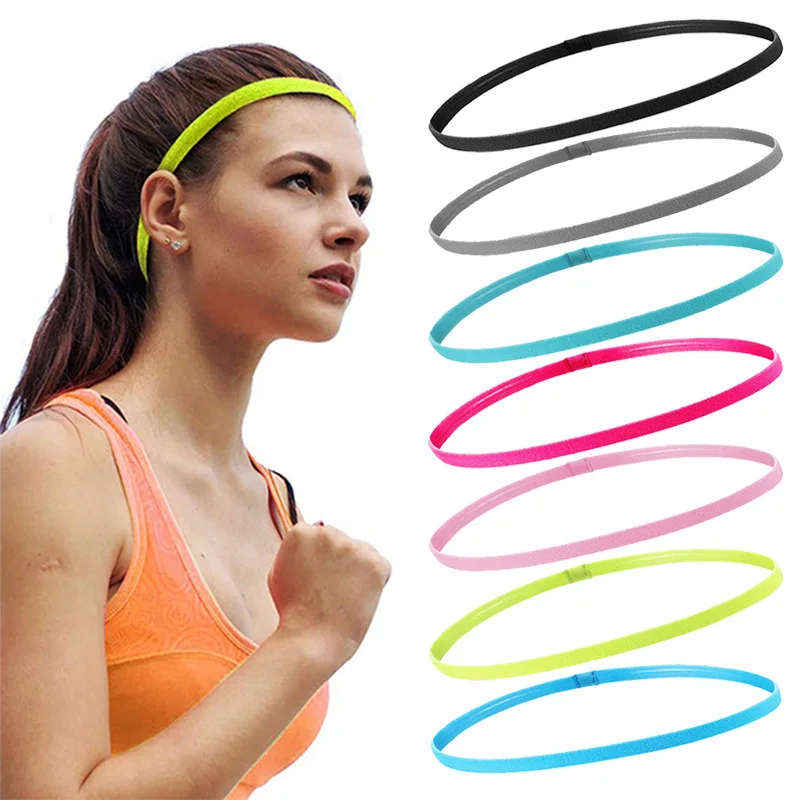 1PCS Non-Slip Elastic Sweatband Outdoor Sports Headband Fitness Exercise Yoga Hair Band Football Running Sweatbands for Women Me