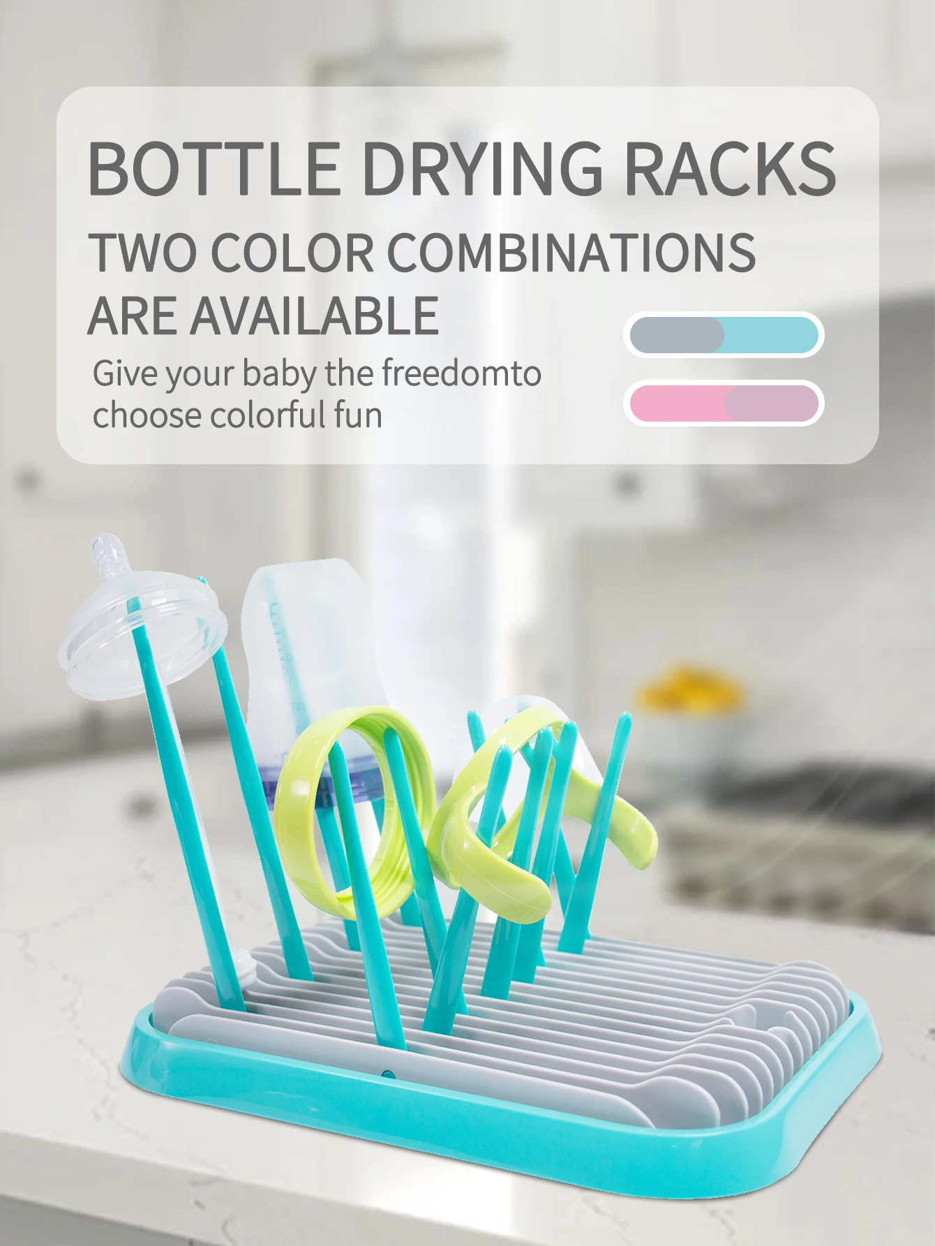 

Special Offer！1 Pc Foldable Portable Baby Bottle Drying Rack Bottle Draining Stand Holder