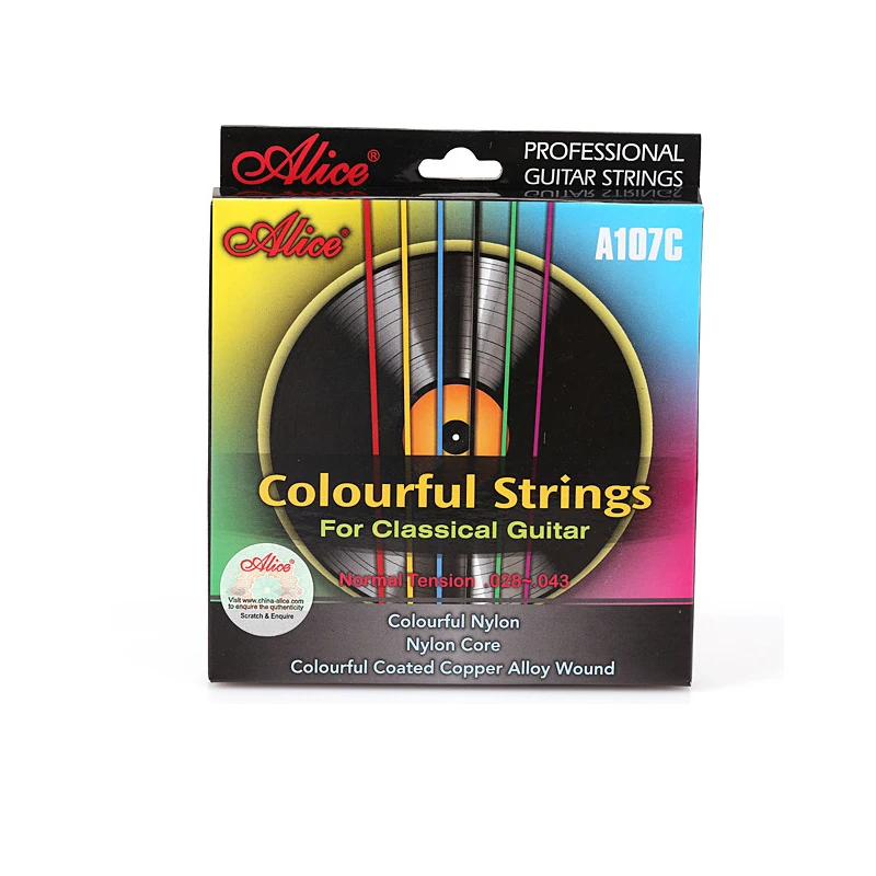 Alice A107C Classic Guitar Strings Colourful Nylon Strings For Classical Guitar One Set