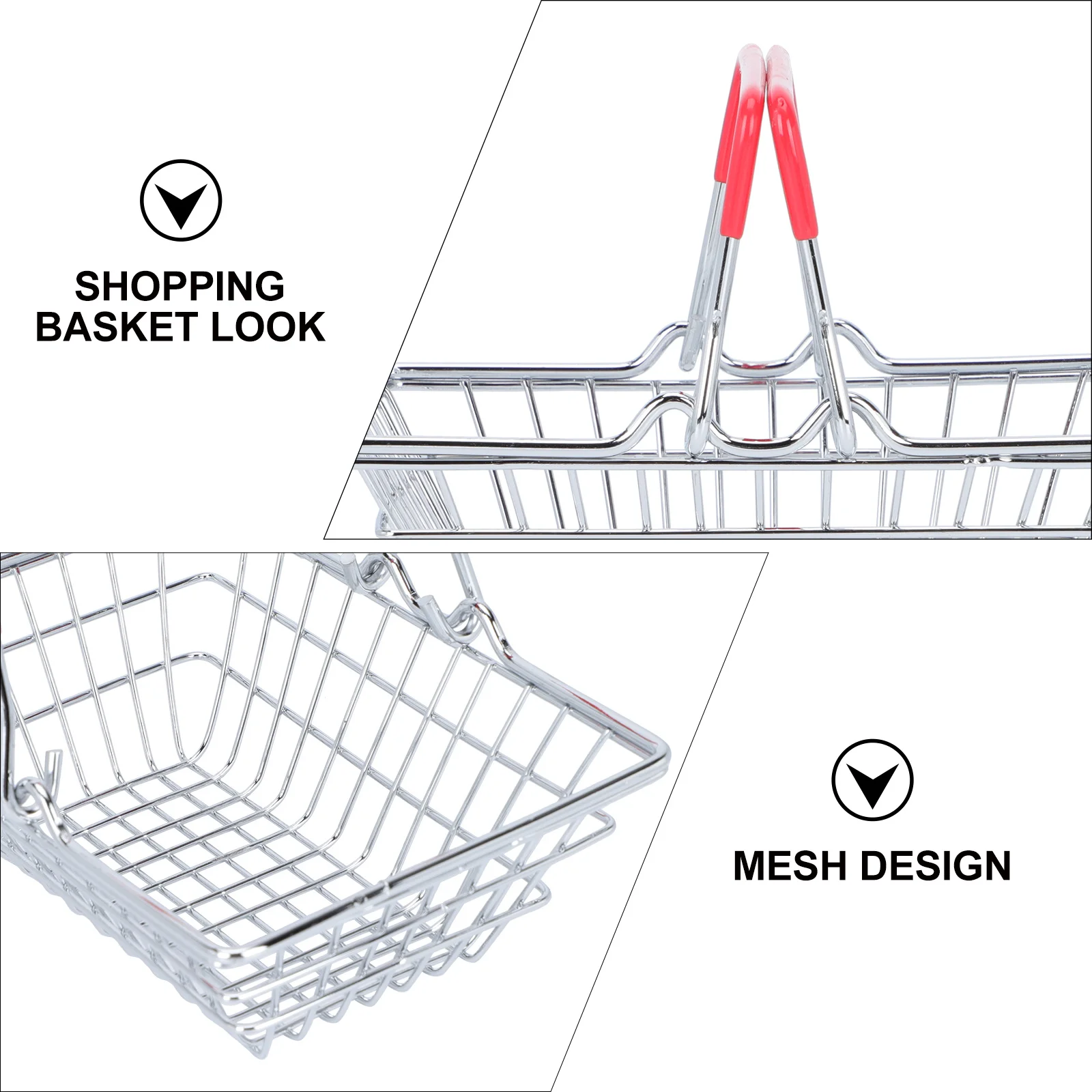 

2Pcs Iron Art Food Baskets Stainless Steel Fryer Basket for Restaurant Snack Holder Chip Basket Kitchen Tool