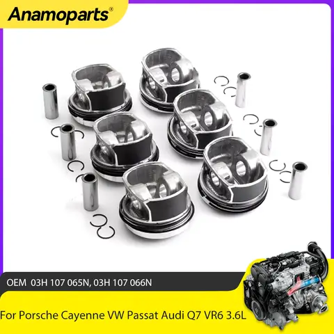 Engine Parts Piston Rings Set Fit 3.6 L GAS For Porsche Cayenne VW Passat CC Touareg Audi Q7 VR6 3.6L FSI  BLV BWS CNNA CDVA BHK