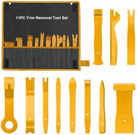 

Набор инструментов GOOACC 11PC для снятия обшивки автомобиля - Комплект для установки элементов интерьера без царапин для приборной панели, окон, молдингов, крепежных элементов - Желтый