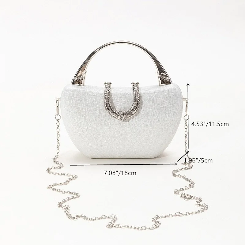 2025 Fashion Glitter Diamond Metal Buckle Evening Handbags Women Sequined Clutch Bag Bride Bag Wedding Purse Female Shoulder Bag