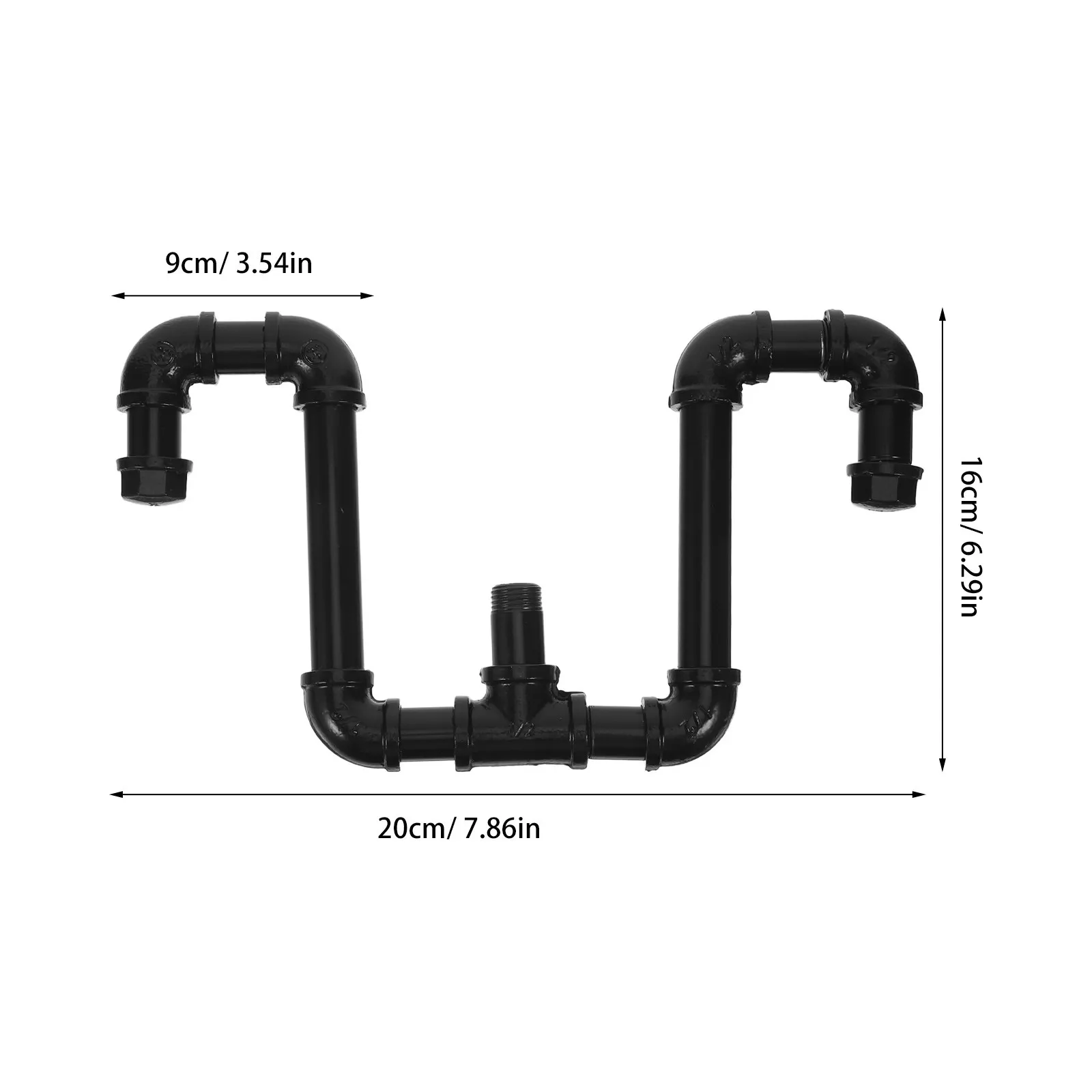 Heavy Duty Vintage Cast Iron Pipe Coat Hook Industrial Decorative Wall Mount Hook for Towels Robes Backpacks Kitchen Bathroom