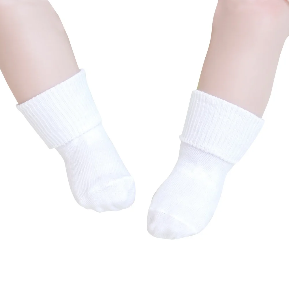 

Unisex Non-Slip Baby Socks Turn Cuff Cotton Socks Infant Toddler Kids 1-3 Years Breathable Soft Non-Tight Elastic