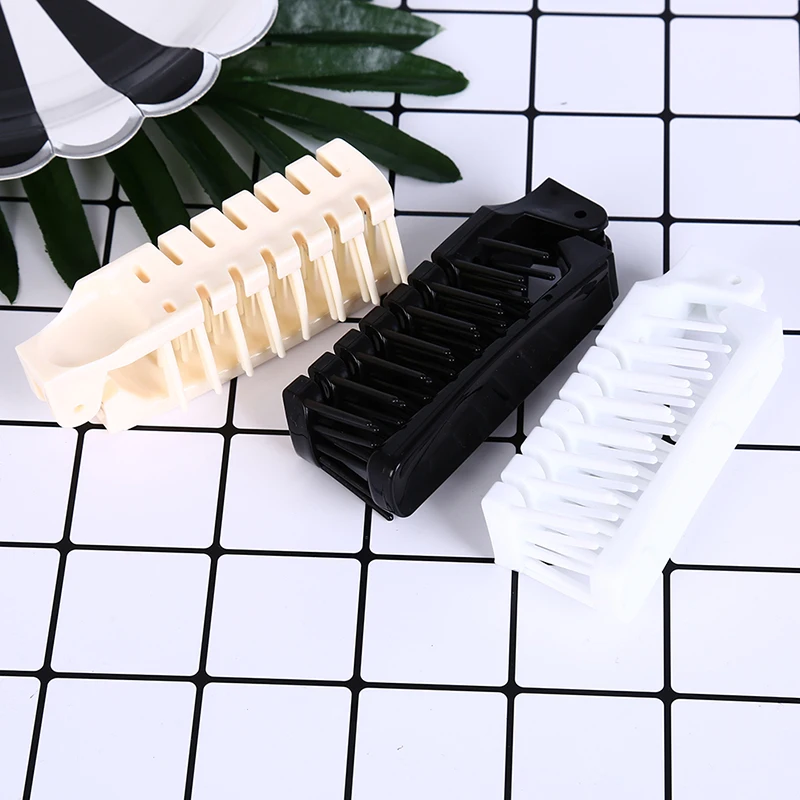 Mini plastic folding hair brush compact pocket size travel comb convenience