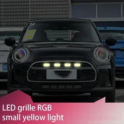 FOR Mini cooper f56 f55 f54 f53 CLUBMAN Car Front LED Grille Light RGB Auto Flash Warning Safety Signal Lamps APP Control 12V