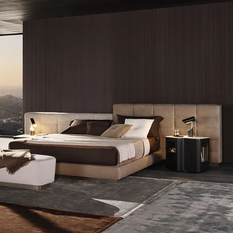Italian minimalist widescreen bed, large bunk bed