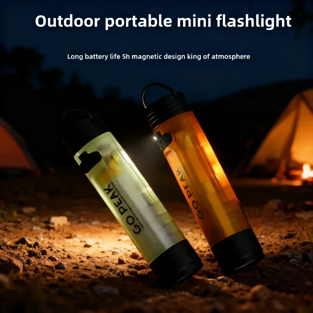 GO PEAK New Pocket Flashlight Outdoor Key Clip Cap Ambient LED Long Endurance Disaster Relief Emergency Strong Camping Light