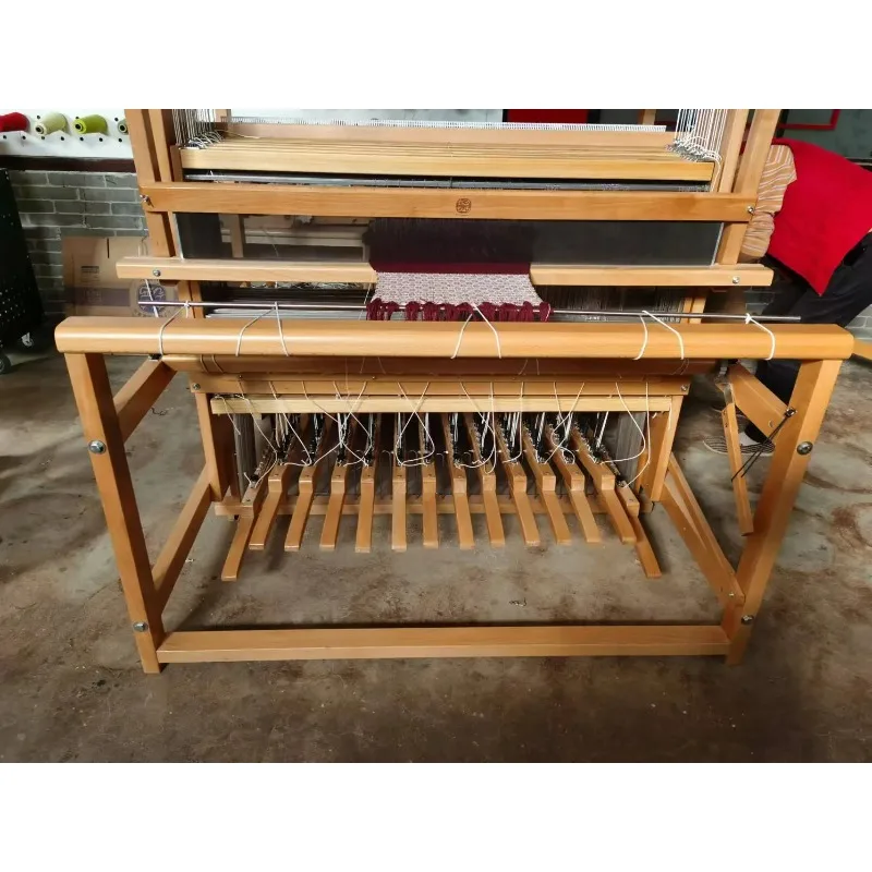 آلة نول نسيج النسيج الصلبة الخشبية الطبيعية