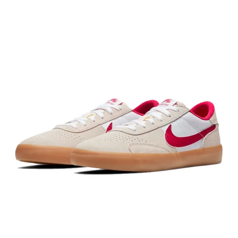 Nike SB Heritage Vulc Everyday Versatile Low-Top Skate Shoes Unisex Style Off-White & Red CD5010-100