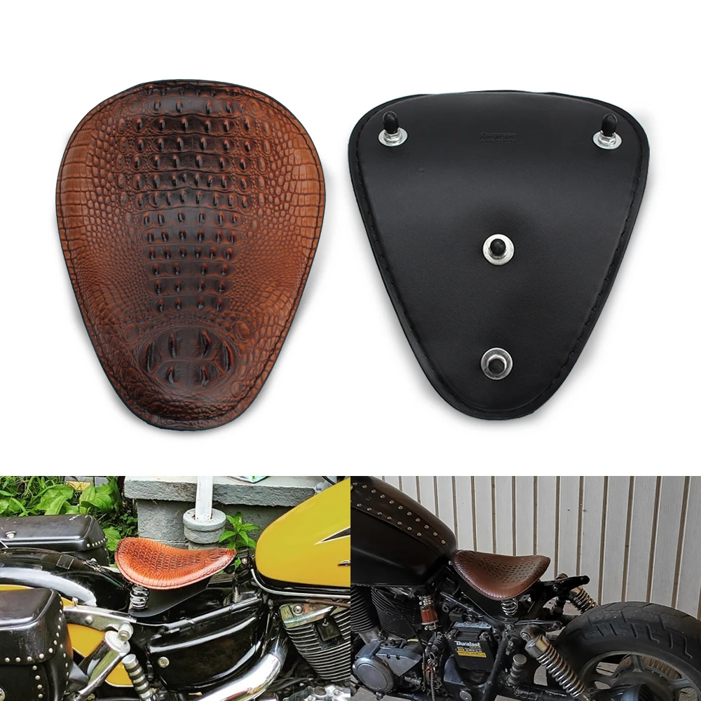 Universal Motorrad Front Fahrer Vintage frühling Solo Sitzkissen Sitz Teile Für Harley Davidson Iron 883 Sportster Softail