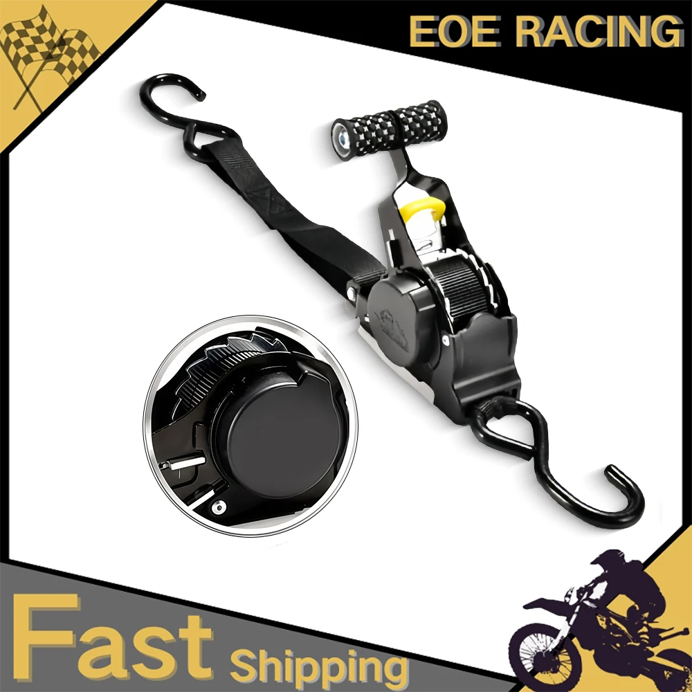 

Automatic Quick Release Ratchet Tie Down Straps Retractable Belt For Car Motorcycle Truck Load Luggage Fixing