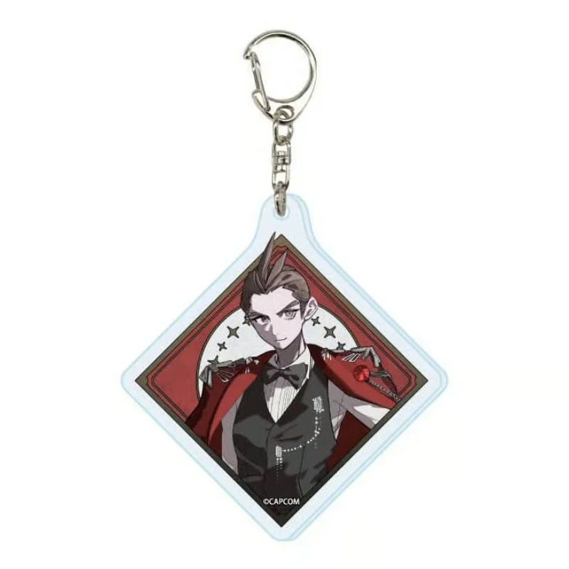 Acrylic Keychain Bag Pendant Anime Ace Attorney 6CM Cartoon Character Phoenix Wright/Apollo Justice/Mia Fey Backpack Pendan