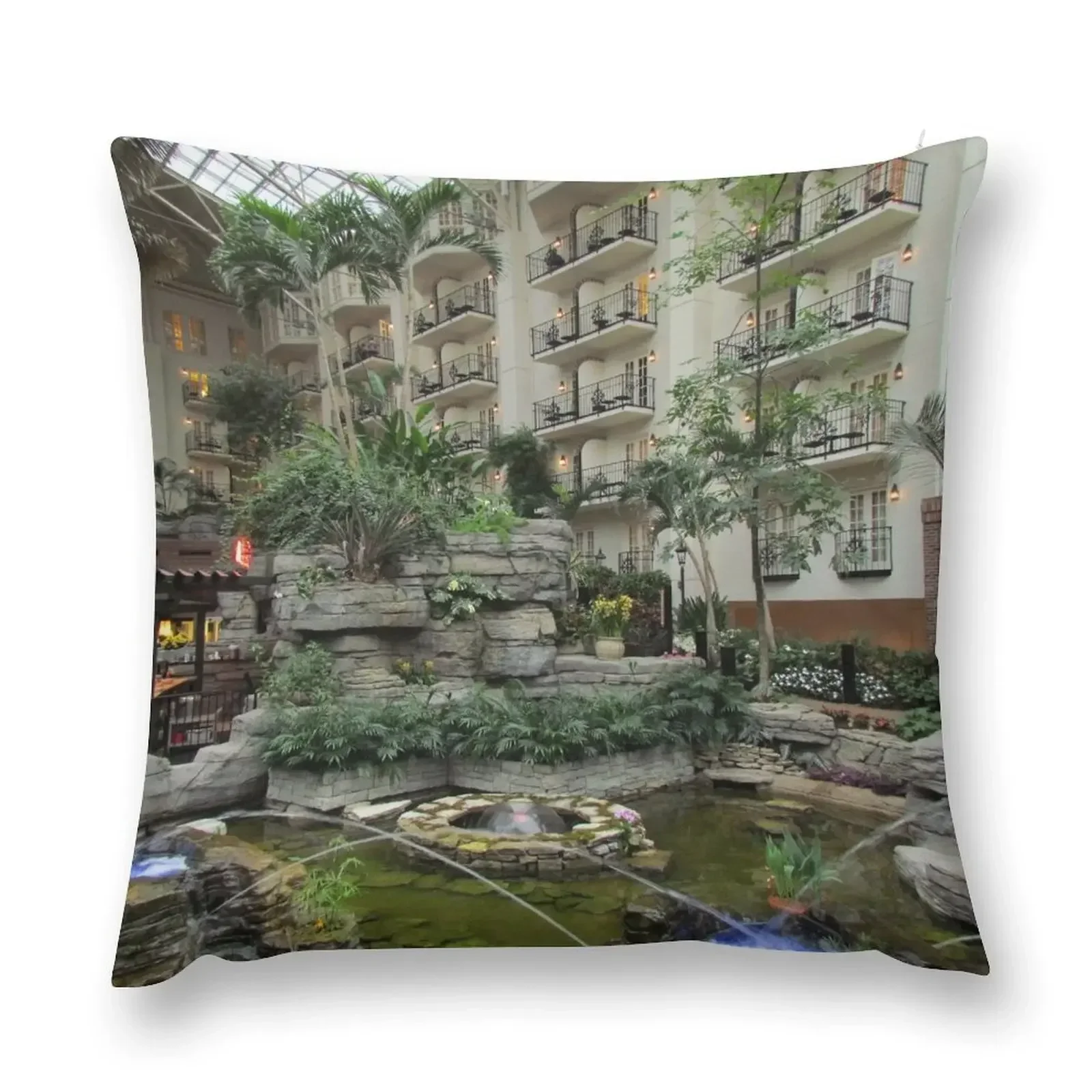 

Gaylord Opryland Hotel - Dancing Water Throw Pillow Sofa Cushions Pillow Decor pillow