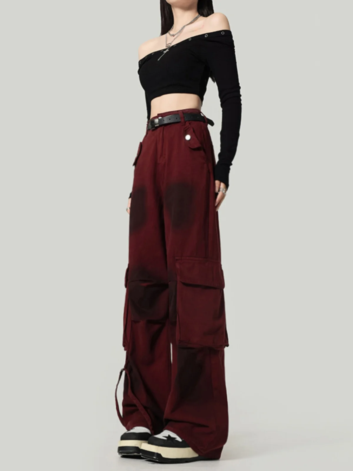 

American Retro High Waist Wide Leg Work Pants Women's Spring Autumn 2025 New Loose Design Sense Floor-Length Trousers