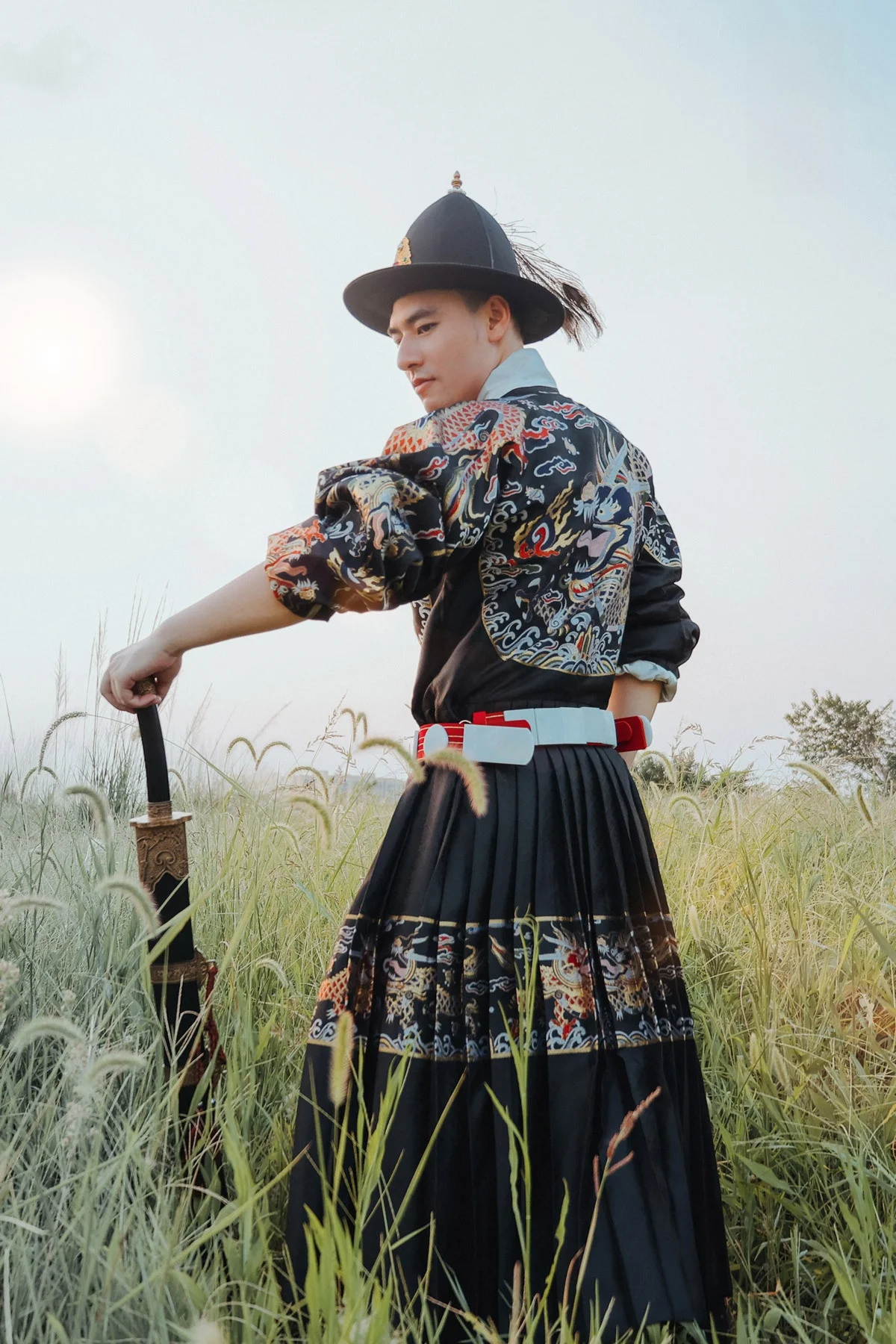 

Men Women Ming Dynas Sle Long Sve Hanfu Fi Sc Costume Poly Fiber 00% Simulated eup Design able Price