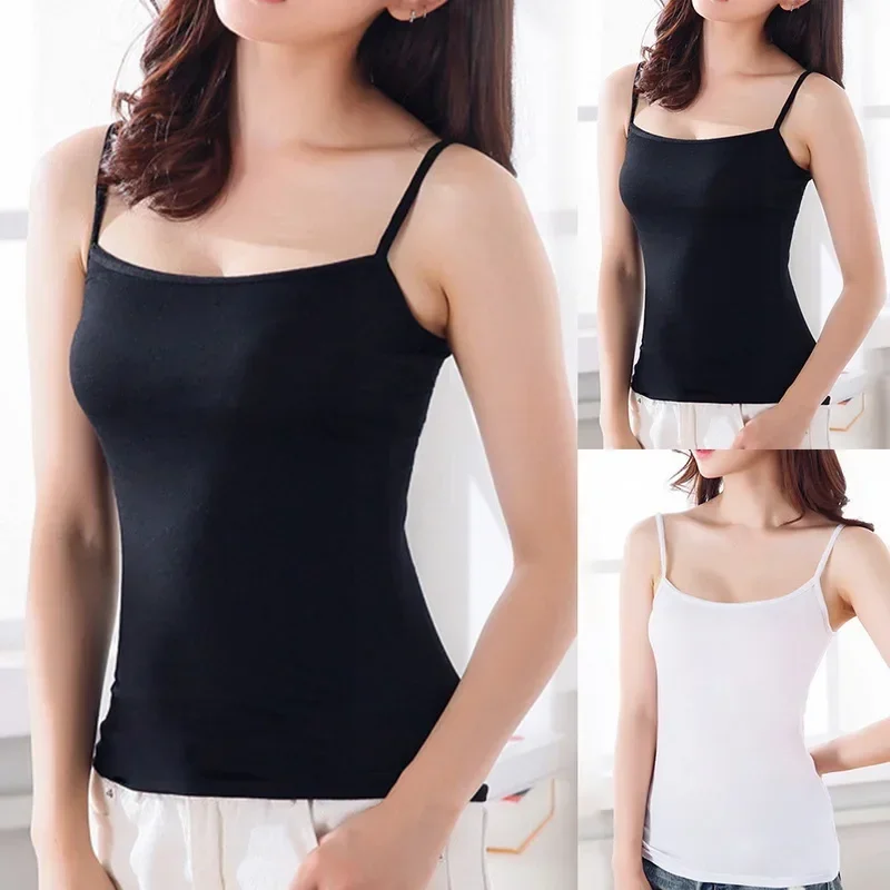 Summer Sexy Tanks And Camisoles Crop Top Women Sleeveless T-Shirt Slim Lady Bralette Strap Camis Skinny Vest