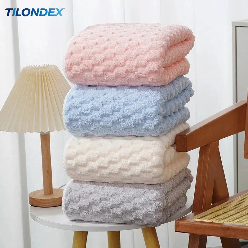 TILONDEX Coral Cloud Velvet Towel Thickened Bath Strong Water Absorption Microfiber Quick-drying Skin-friendly Face Wash Towel