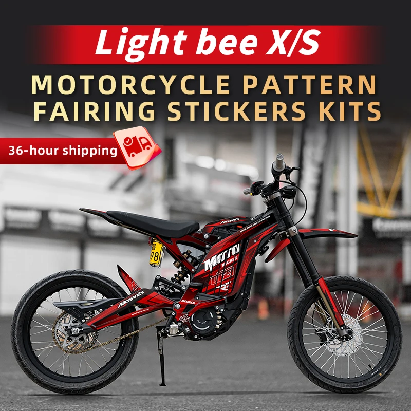 For Surron Light bee X/S Motorcycle Pattern Fairing Electroplating Material Sticker Kit Accessories Colorful Decorative Stickers