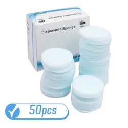 50pcs Disposable Sponge Pad Dental Endo Files Cleaning Foam 6.5cm Soft Dentist Foam Replacement Sponge Pad Dental Supplies