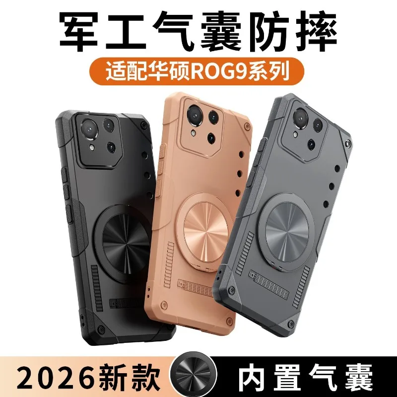 Capa Magnética 360 para ASUS ROG Phone 9 Pro °   Capa Traseira com Anel para MagSafe para ASUS ROG Phone9, Bumper Blindado com Absorção de Impacto