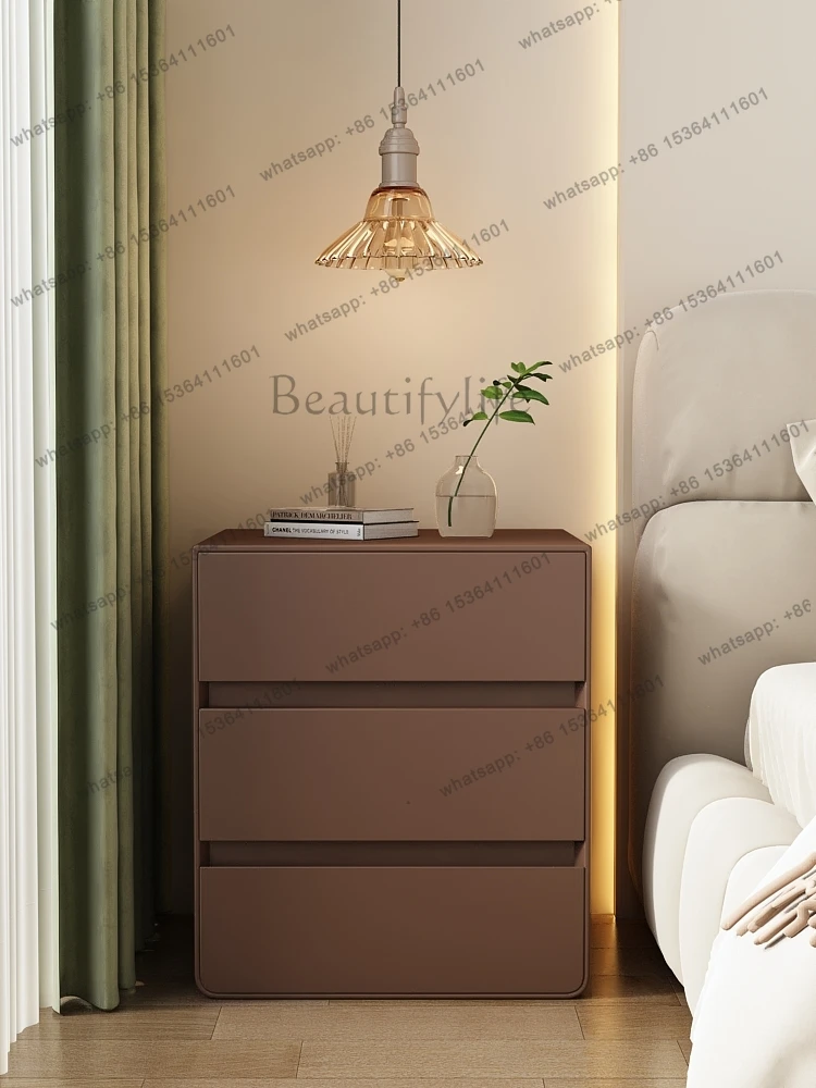 all solid wood small three-bucket  modern Internet celebrity light luxury master bedroom minimalist storage