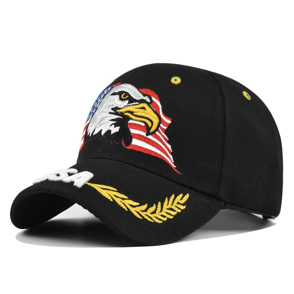 

Eagle USA 3D Embroidered Baseball Cap Personalized Letter Unisex Sun Hat
