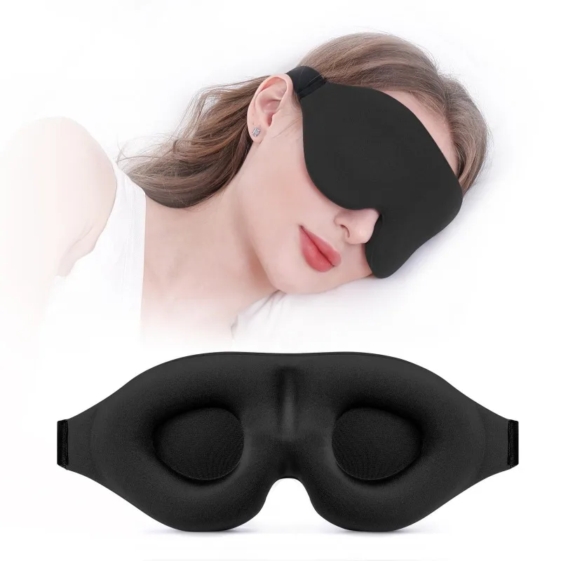 Neue Einfarbige 360-Grad-Modelle °   3D-Augenmaske Vollständige Verdunkelung Verstellbare Konturierte Schlafmaske Atmungsaktive Druckfreie Augenmaske Unisex