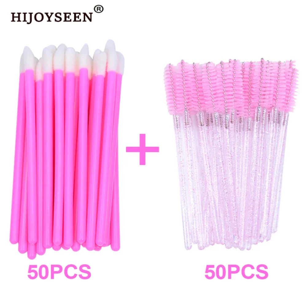卸売 100 個メイクブラシリップ眉毛まつげシャイニングマスカラワンドアプリケーターつけまつげ美容ツール