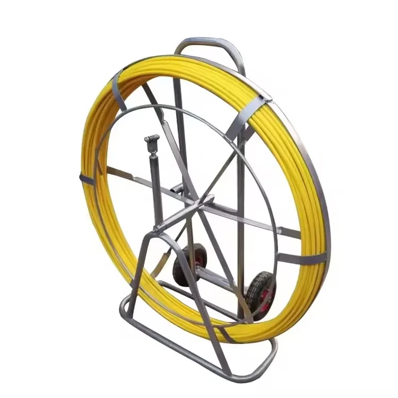 8mm 100m Fiberglass FRP Trackable Cable Puller Wire Snake Rods for Indoor Outdoor Electrical Conduit Pipe Threading