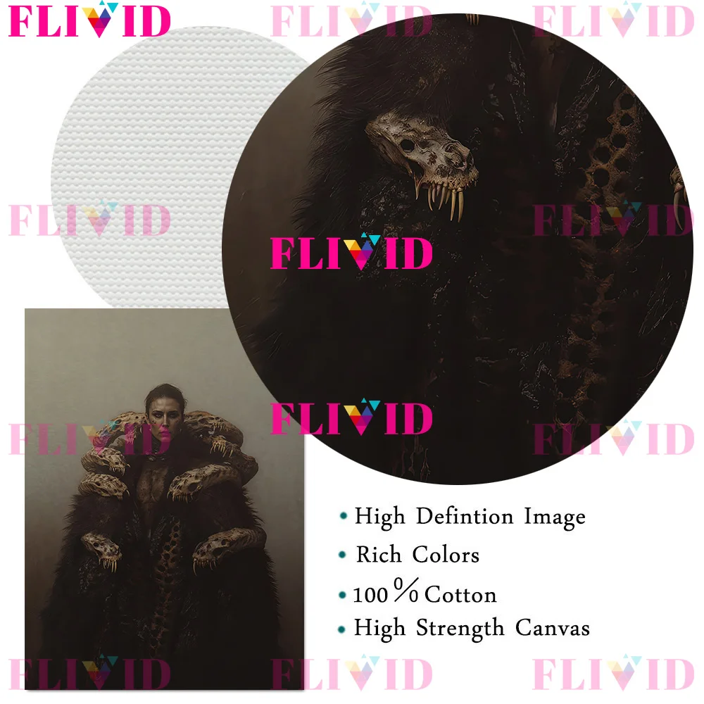 ملكة الأسود ماجيك باقان الساحرة الرسم على لوحات القماش الجدارية ، جماليات السحر ، صورة الرعب ملصق فني وطباعة ديكور المنزل