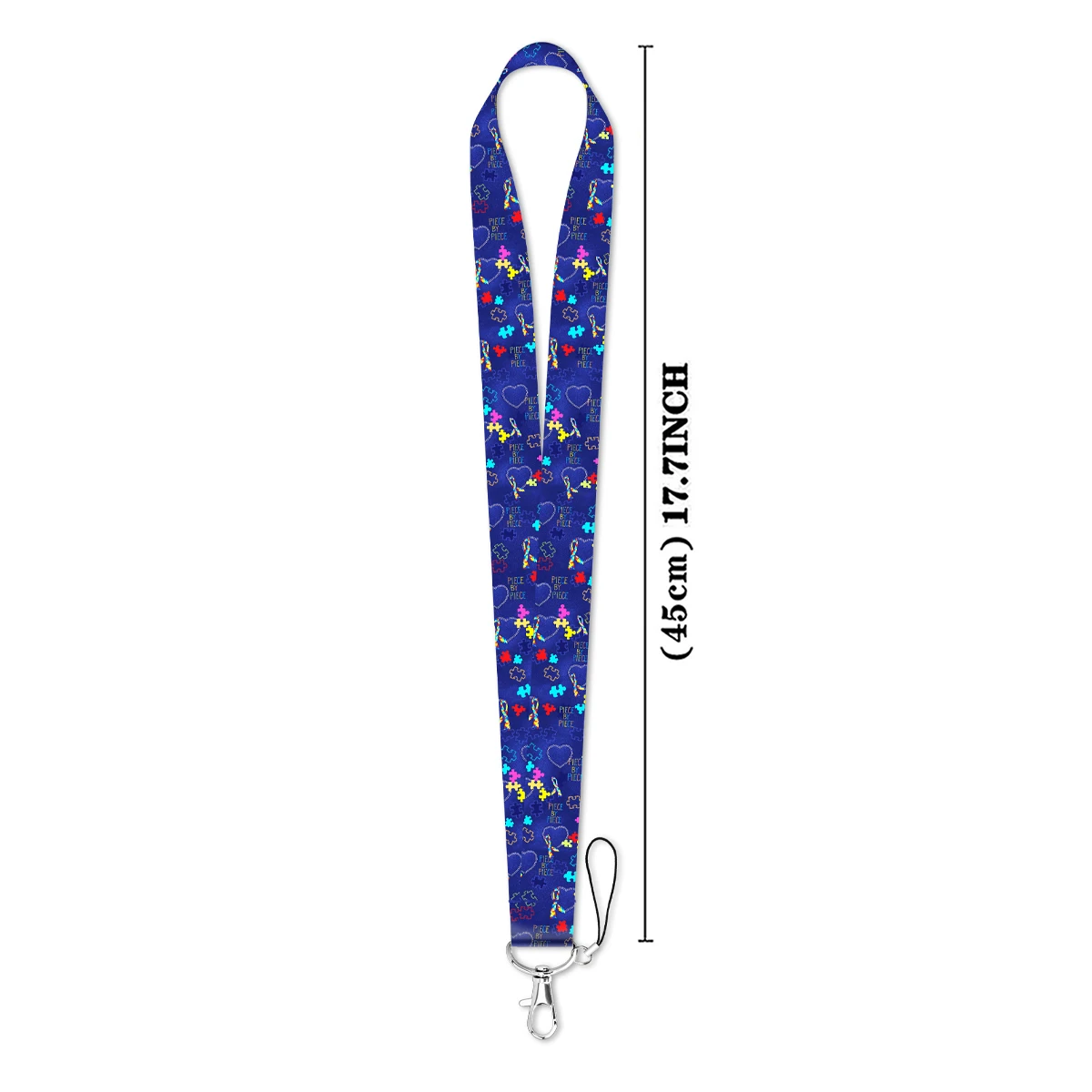 LX1331 Autism Puzzle Neck Strap Keychain Badge Holder ID Credit Card Pass Hang Rope Lariat Lanyard for Keys Accessories Gifts