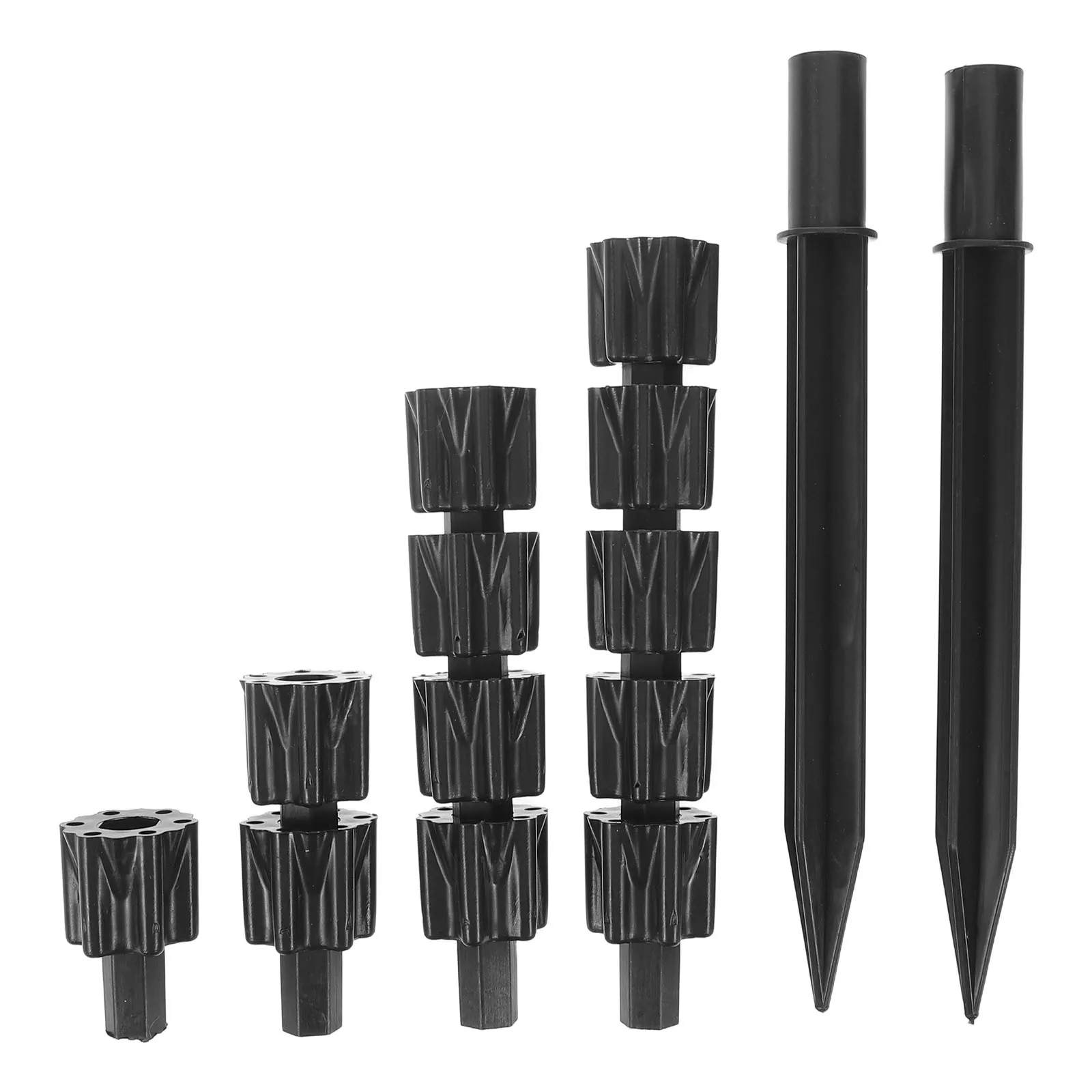 

2Pcs Artificial Flower Garden Stakes Outdoor Decorative Plastic Ground Spikes Faux Greenery Flower Picks Yard Decor
