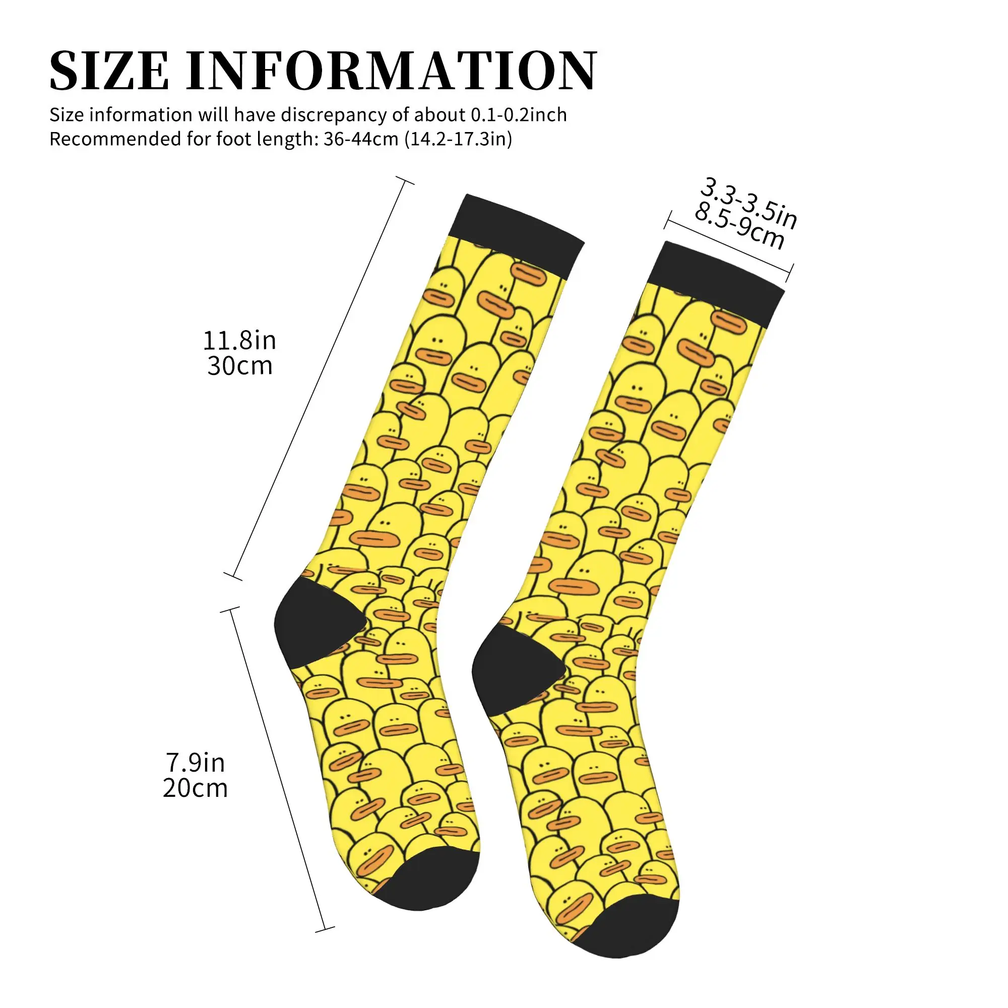 Yellow Classic Rubber Duck Gothic Dress Socks for Men Women Warm Funny Novelty  Sports Compression Socks view 4