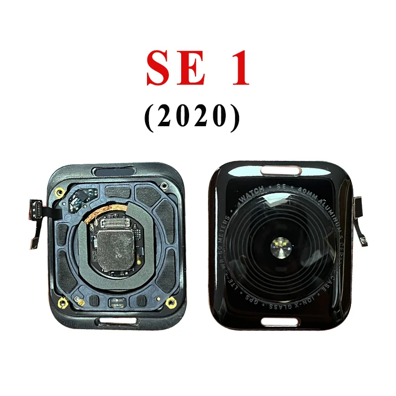Back Glass For Apple Watch SE 2020 40mm 44MM Rear Door Battery Cover with Sensor Aluminum Ceramic Case Replacement Parts