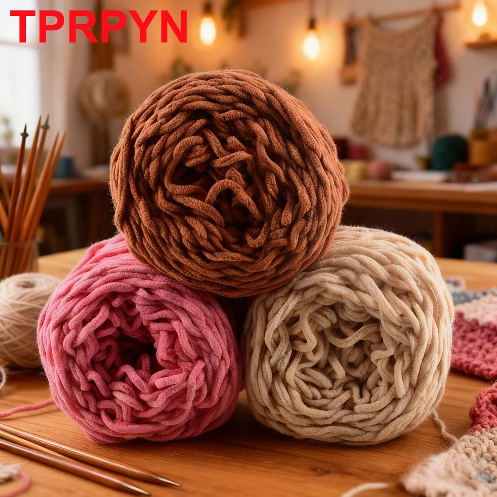 1Pc 150g Velvet Yarn For Hand Knitting Chenille Knit line polyester Crochet Yarn for sweater Hat blanket DIY Fancy Threads