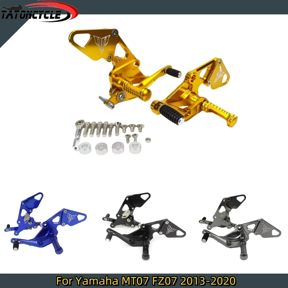 

Motorcycle Adjustable Rear Pegs Pedal Set Rearsets Footrest for Yamaha FZ-07 MT07 FZ07 MT FZ 07 2013-2020 2018 2019 Accessories