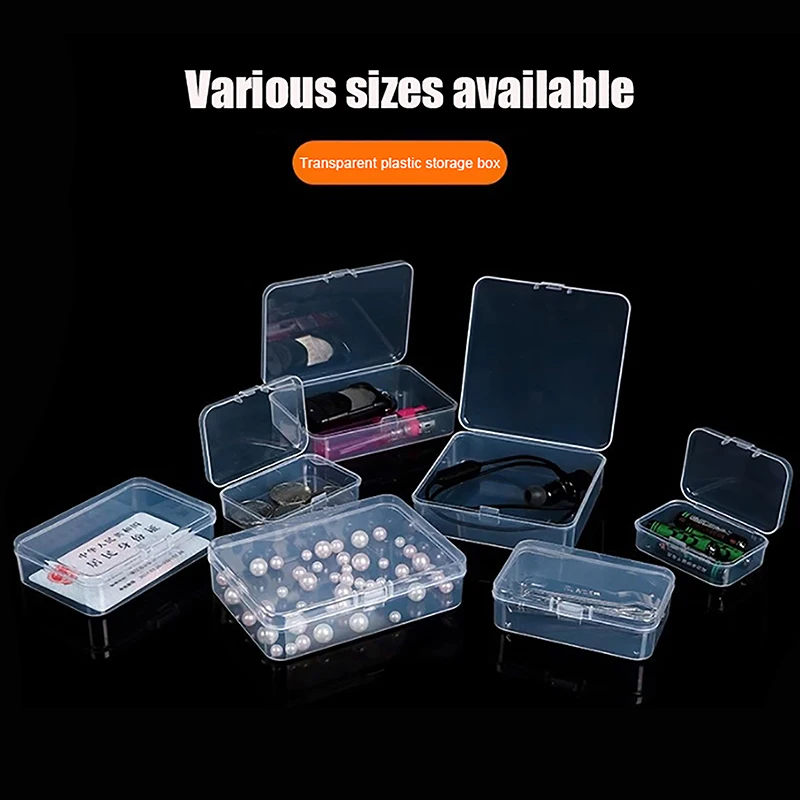 10pcs Transparent Storage Boxes Parts Small Beads Accessories Storage Boxes Tool