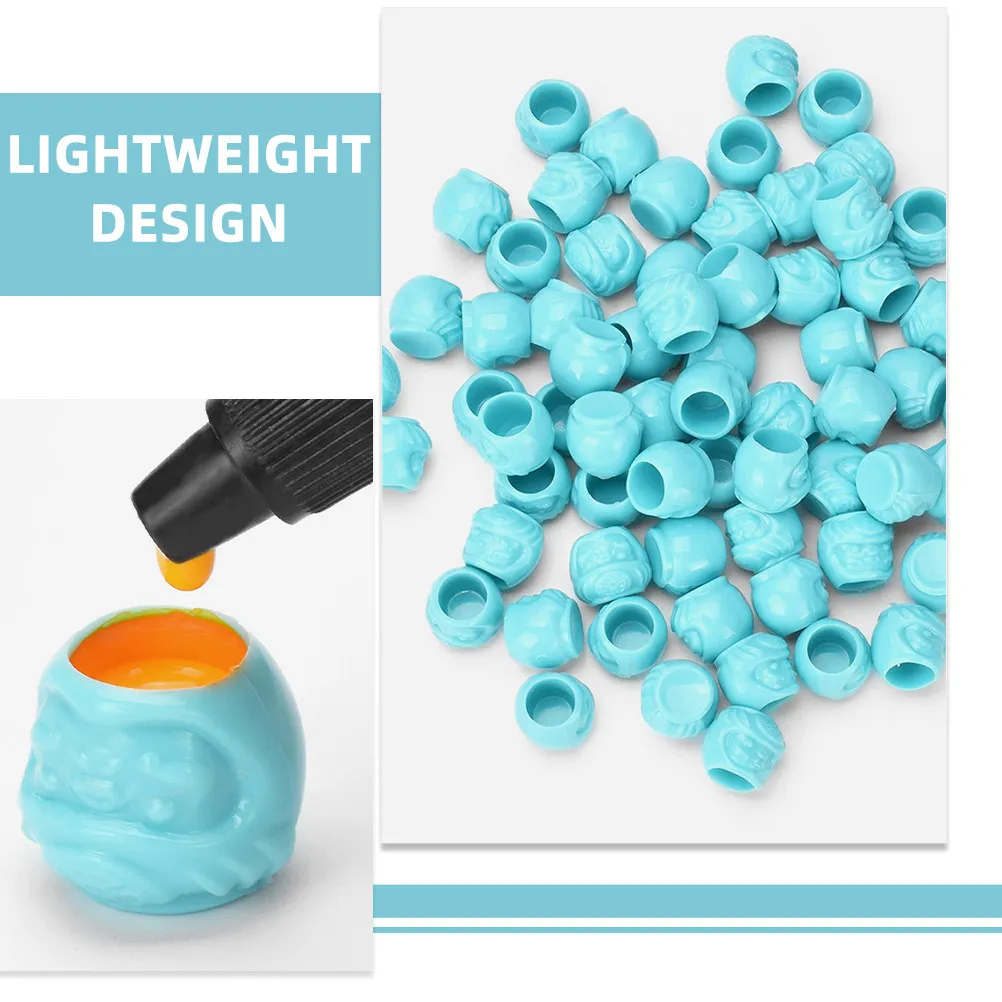 

200 шт. пластиковых стаканчиков для чернил для татуировок, маленькие контейнеры для пигментов, надежная конструкция с защитой от протекания, легко хранить и использовать