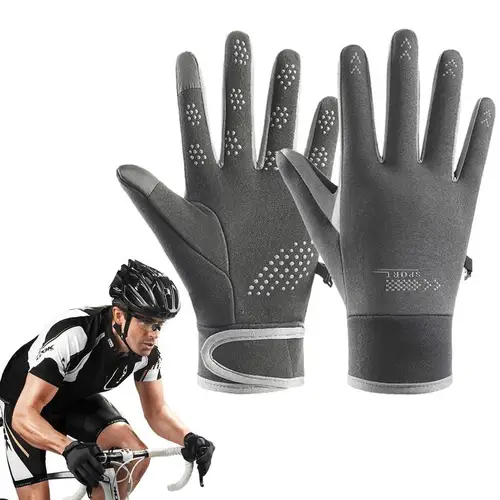 미끄럼 방지 패딩 장갑, 사이클링 패딩 장갑, 스포츠 자전거 달리기용 부드러운 추운 날씨 장갑 