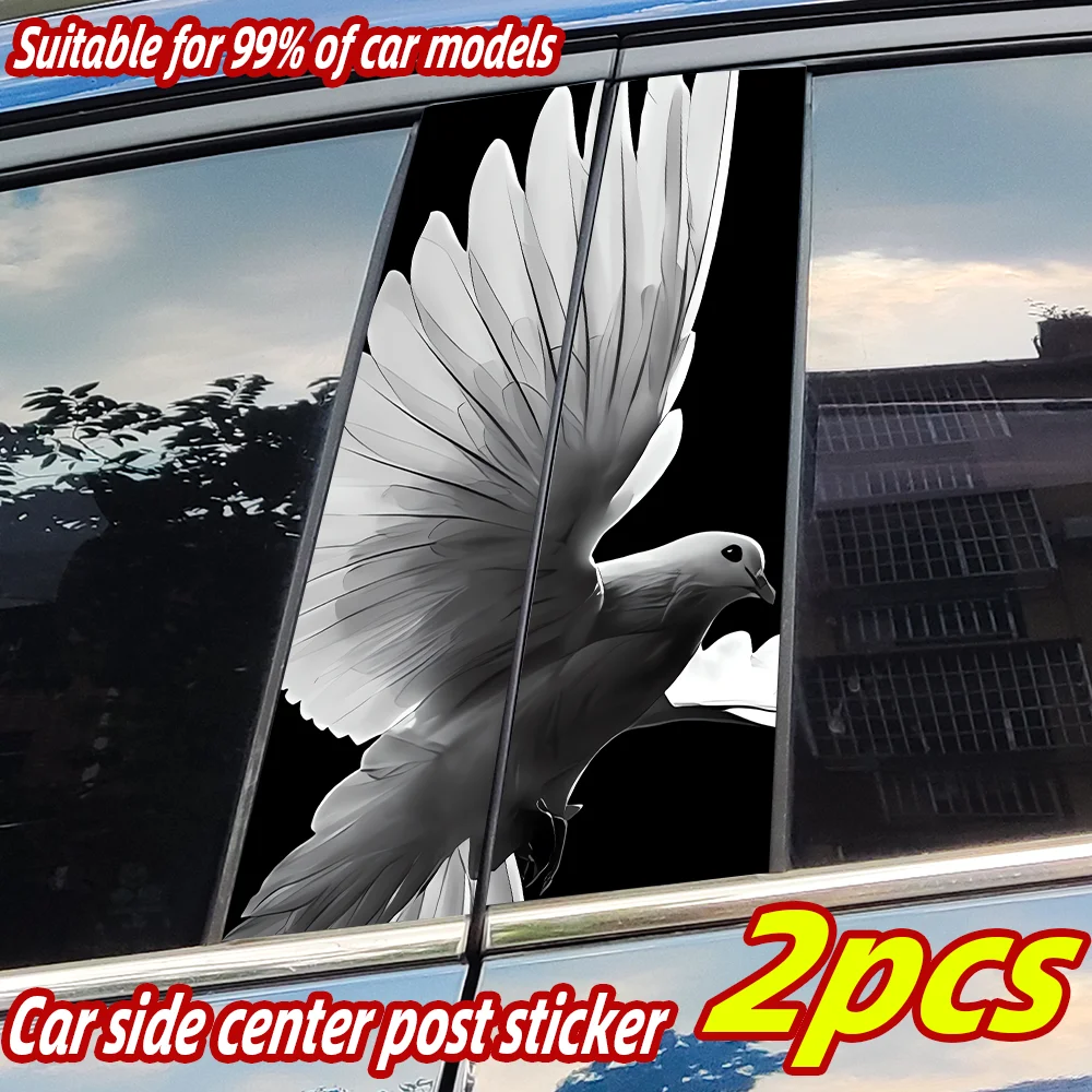

Peace Dove Car Stickers Auto B Pillar Waterproof Decoration Cover Scratches Sunscreen Car Doors Pillar Vinyl Decals Accessories