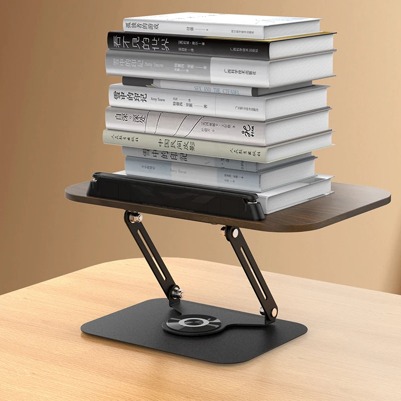 Soporte para libros para leer Soporte para libros ajustable con 360 °   Soporte plegable giratorio para libros de cocina, soporte para libros de texto para recetas de partituras musicales