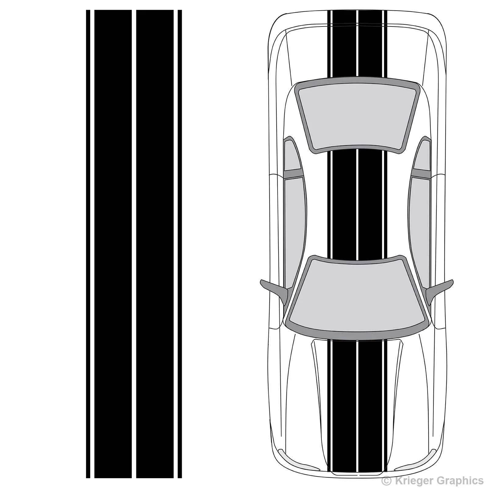 

For Universal Vinyl Dual Rally Racing Stripes for any Car or Truck Decals styling