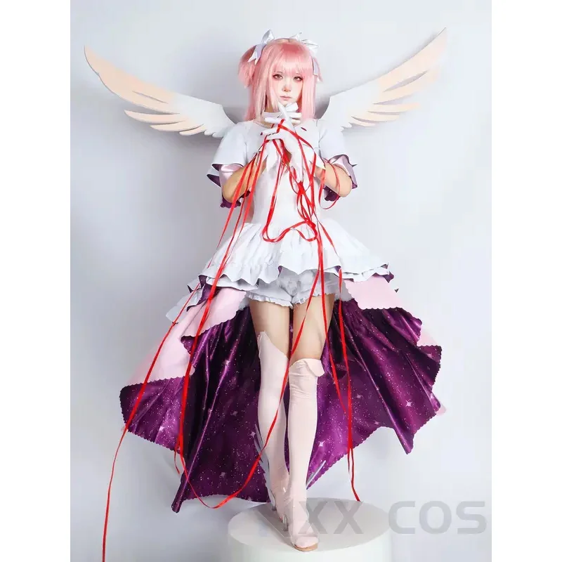 فستان dd12Puella Magi Magica Kaname Madoka أزياء تنكرية للعب الأدوار الذهبية كوميك كون هالوماس باروكات الرسوم المتحركة Pr #3