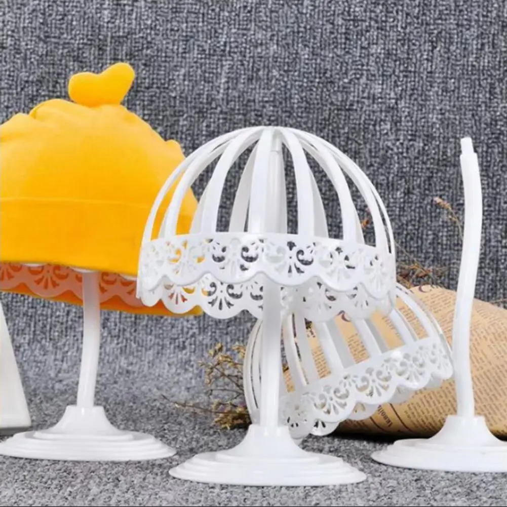 Hat Rack Stand for Hats Wigs Exhibition Multiple Sizes with Lace Edge Bucket Hat Fisherman Hat Display Holder Hats Organizer